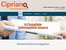 Tablet Screenshot of ciprianoinvestigations.com